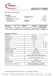 SIGC42T170R2C datasheet pdf Infineon