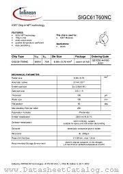 SIGC61T60NC datasheet pdf Infineon