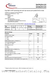 SKB02N120 datasheet pdf Infineon