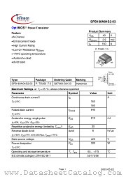 SPB160N04S2-03 datasheet pdf Infineon