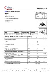 SPD25N06S2-40 datasheet pdf Infineon