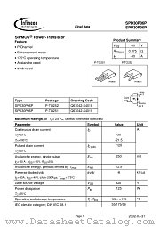 SPD30P06P datasheet pdf Infineon