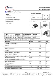 SPP100N06S2-05 datasheet pdf Infineon