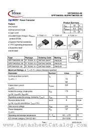 SPP73N03S2L-08 datasheet pdf Infineon