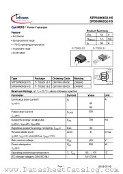 SPP80N06S2-H5 datasheet pdf Infineon