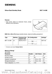 BAT114-099 datasheet pdf Infineon