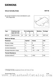 BAT63 datasheet pdf Infineon