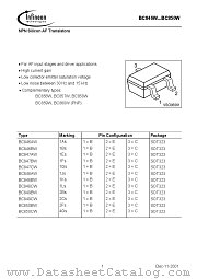BC846AW datasheet pdf Infineon