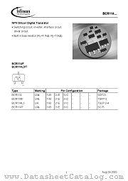 BCR114L3E6327 datasheet pdf Infineon