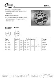BCR119TE6327 datasheet pdf Infineon