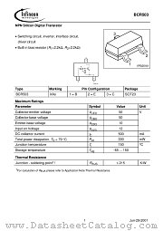 BCR503 datasheet pdf Infineon