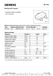 BF775A datasheet pdf Infineon