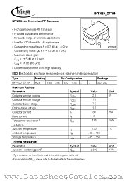BFP620E7764 datasheet pdf Infineon