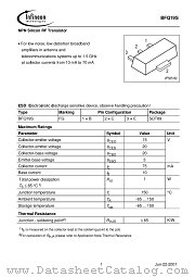 BFQ19S datasheet pdf Infineon