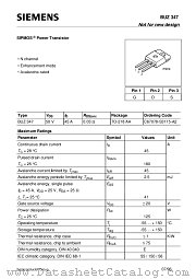 BUZ347 datasheet pdf Infineon