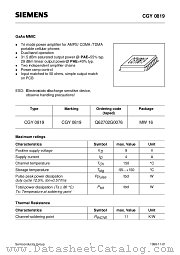 CGY0819 datasheet pdf Infineon