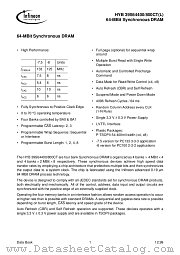 HYB39S64400CT-8 datasheet pdf Infineon
