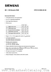 HYB514100BJ-60 datasheet pdf Infineon