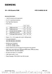 HYB514400BJ-60 datasheet pdf Infineon