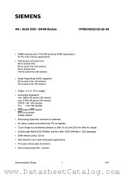 HYM364025GS-50 datasheet pdf Infineon