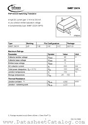SMBT2907A datasheet pdf Infineon