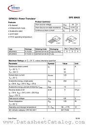 SPU30N03 datasheet pdf Infineon