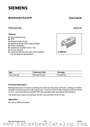 TDA6160-2S datasheet pdf Infineon