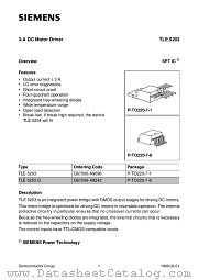 TLE5203 datasheet pdf Infineon