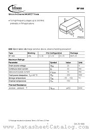 BF999 datasheet pdf Infineon