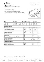PZTA42 datasheet pdf Infineon