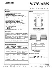 HCTS04MS datasheet pdf Intersil
