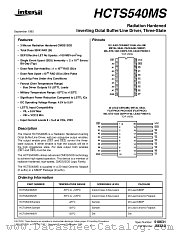 HCTS540MS datasheet pdf Intersil