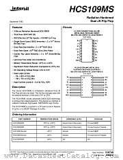 HCS109MS datasheet pdf Intersil