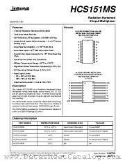 HCS151MS datasheet pdf Intersil