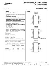 CD4011BMS datasheet pdf Intersil