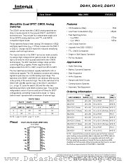 DG413 datasheet pdf Intersil