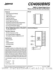 CD4060BMS datasheet pdf Intersil