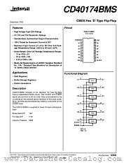 CD40174BMS datasheet pdf Intersil