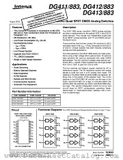DG413/883 datasheet pdf Intersil