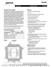 ISL6580 datasheet pdf Intersil