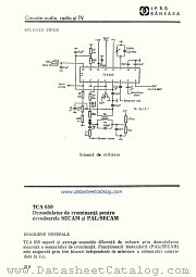 TCA650 datasheet pdf IPRS Baneasa