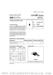 16TTS12 datasheet pdf International Rectifier
