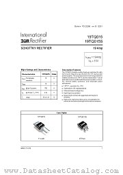 19TQ015 datasheet pdf International Rectifier