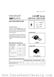 20ETS16STRR datasheet pdf International Rectifier