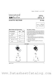 20TQ045 datasheet pdf International Rectifier