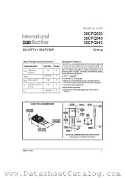30CPQ040 datasheet pdf International Rectifier