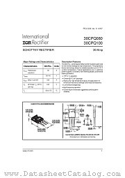 30CPQ080 datasheet pdf International Rectifier