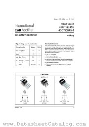 40CTQ045-1 datasheet pdf International Rectifier