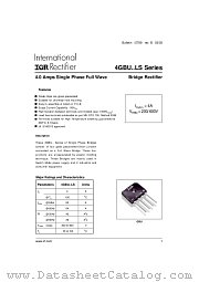 4GBU06LS datasheet pdf International Rectifier