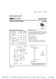 80CPT015 datasheet pdf International Rectifier